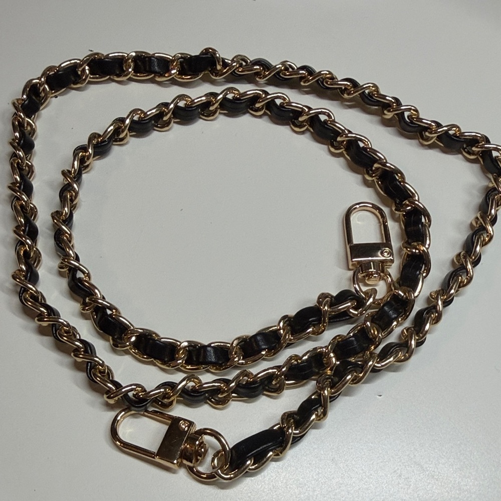 Gold and Black Chain Shoulder Strap